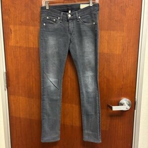 Rag & Bone Skinny Gray Jeans in Croxley Stretch size 25